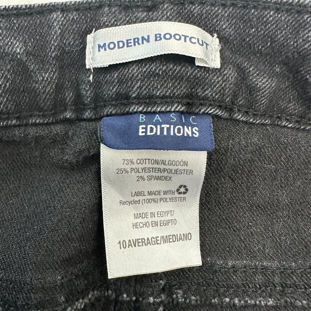 Basic Editions Modern Bootcut Women's Size 10 Bla… - image 3